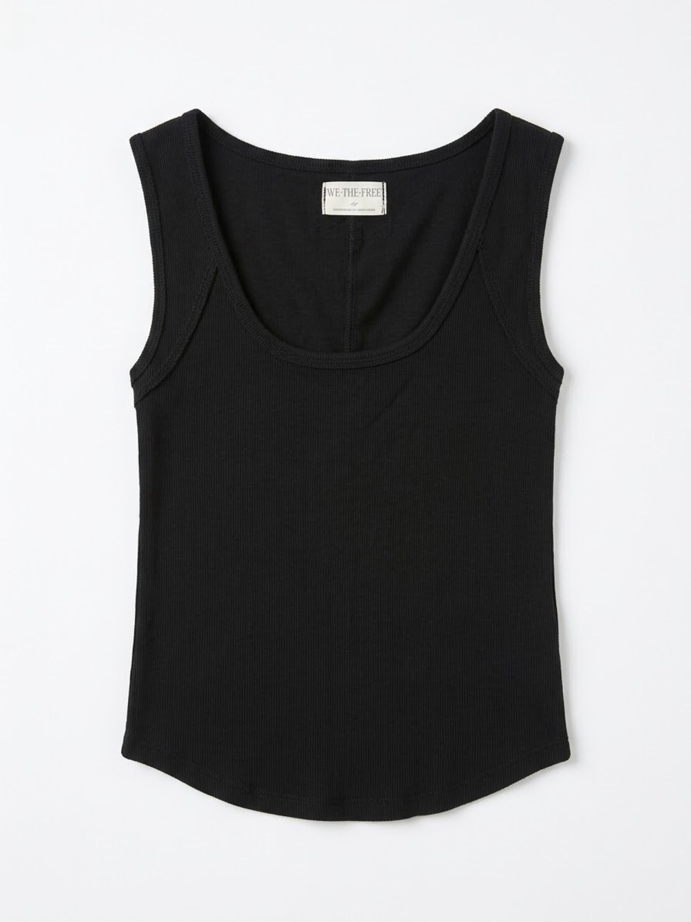 Free People We The Free Ribbed Black Tank Top size Small
